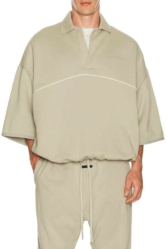 Active Trace 3/4 Sleeve Modern Polo Sweatshirt in Seal