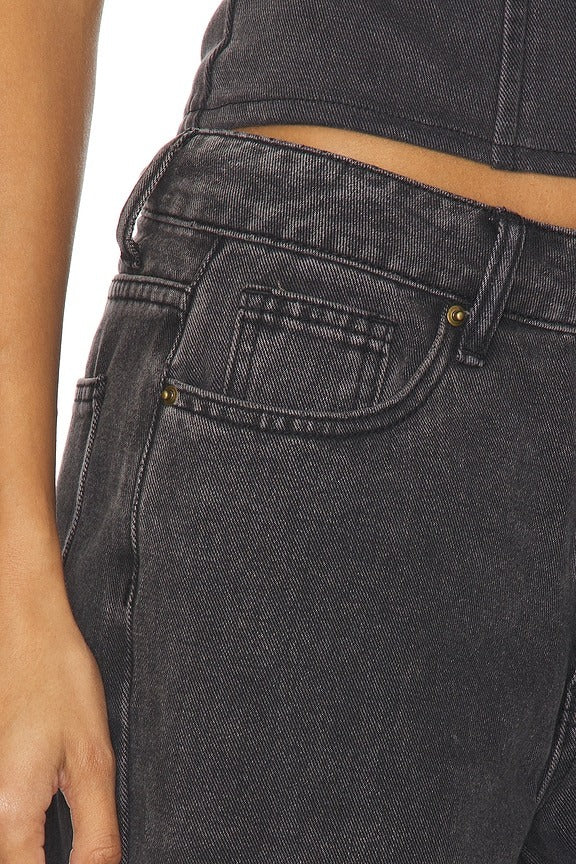 Rising Jean in Washed Onyx