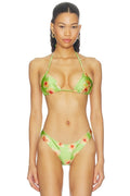 Diaz Top in Green & Peach Floral