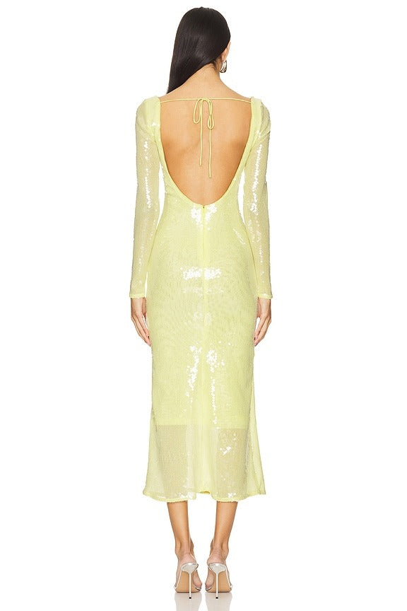 Verona Maxi Dress in Canary Yellow