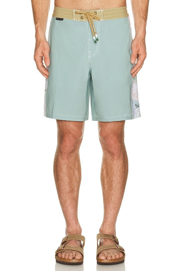 Rincon Boardshort in Grey & Gold