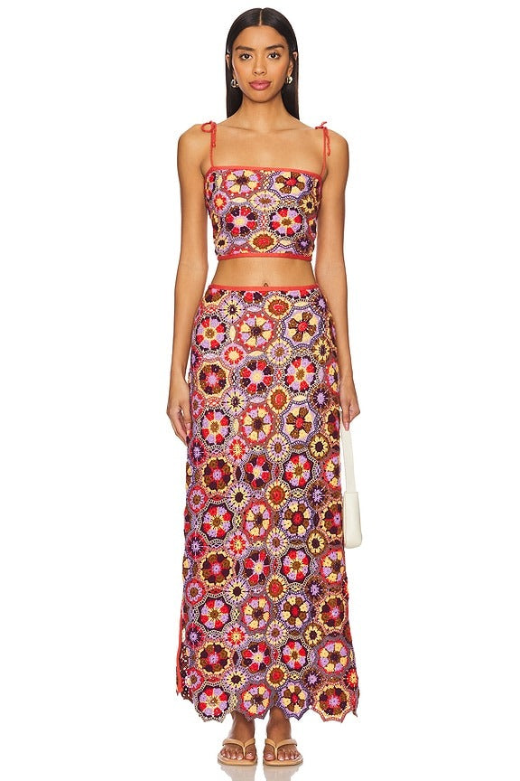 X Revolve Vicky Crop Top in Floral Multi