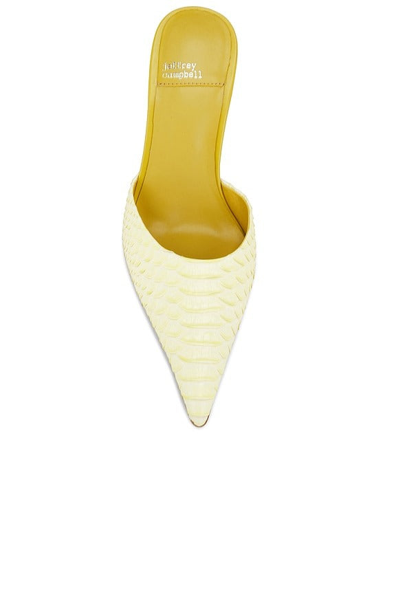 Robyn Pump in Yellow Snake