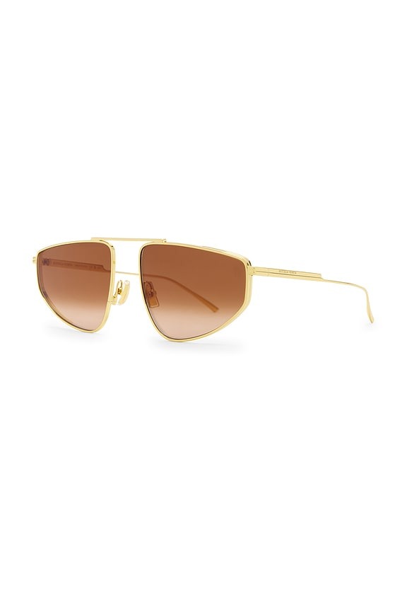Aviator Sunglasses in Gold & Brown