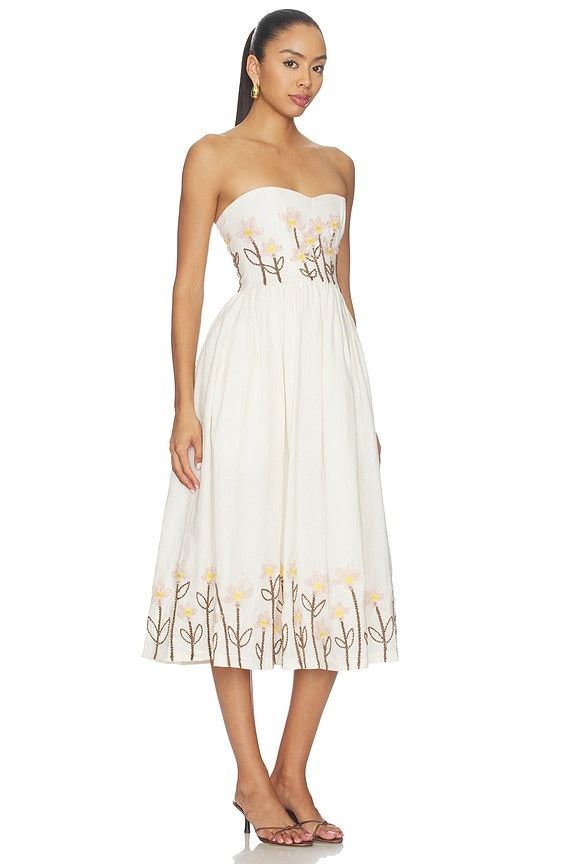 Pruna Midi Dress in Multicolor