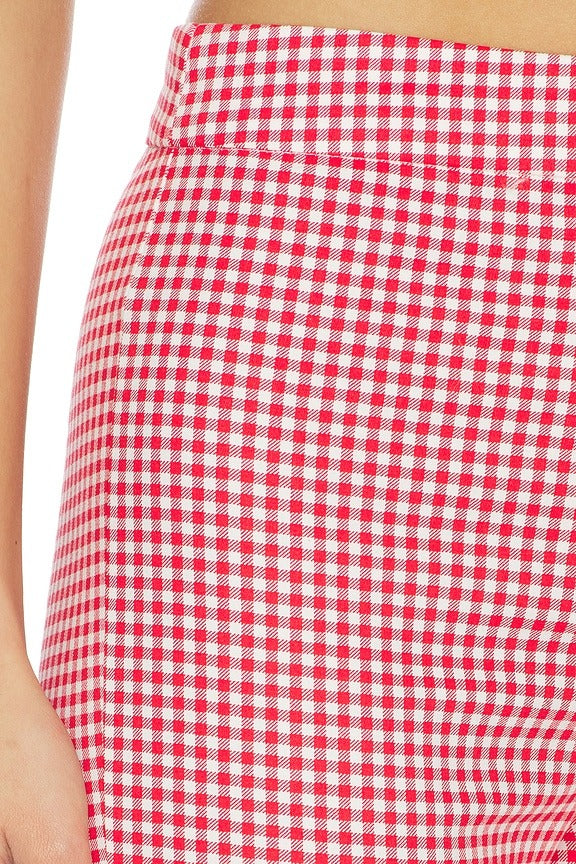 Alma Pants in Red Gingham