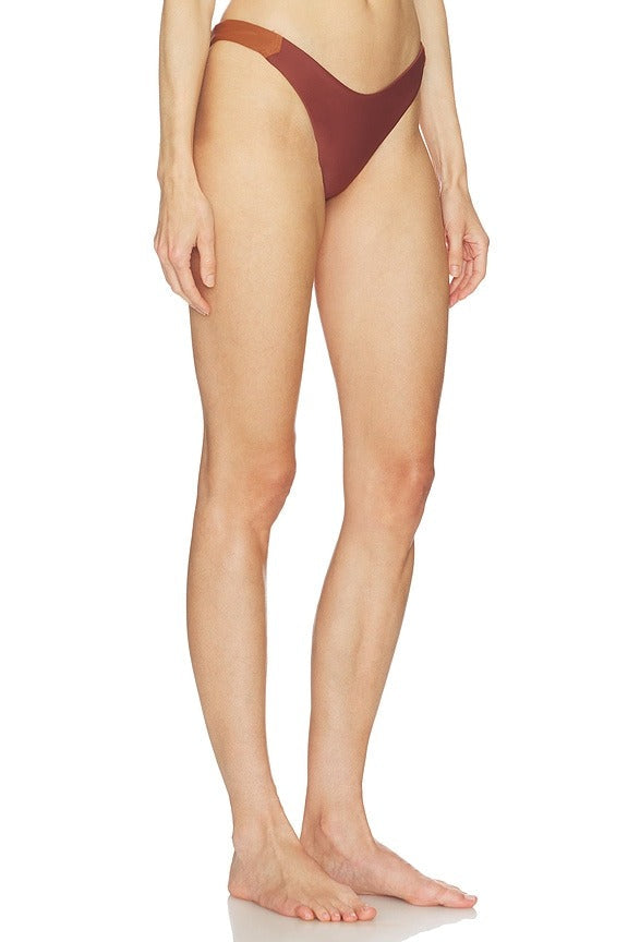 Jaslyn Bottom in Brown Multi