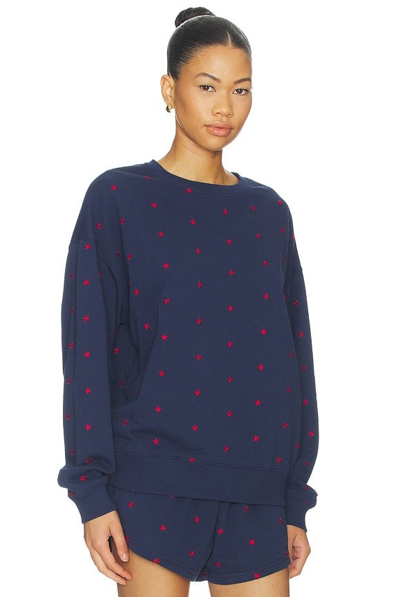 Devyn Oversized Sweatshirt in Star Spangled