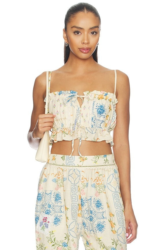 Vichy Bleu Top in Multicolor