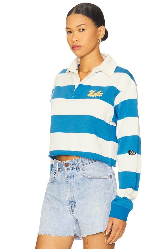 UCLA Rugby Polo Top in Ucla Blue & White