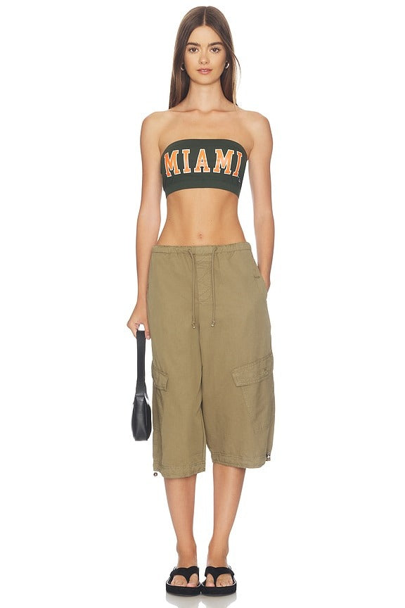 Miami Bandeau Top in Hunter Green