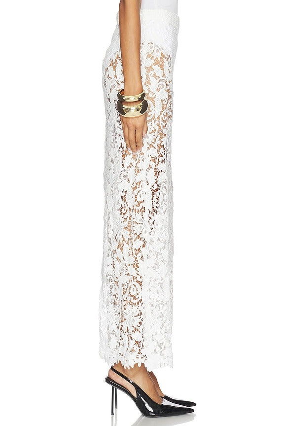Juliet Lace Skirt in White