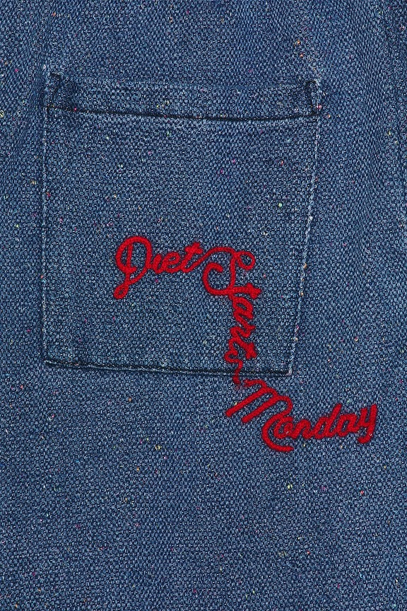 Dropoff Shorts in Indigo & Red
