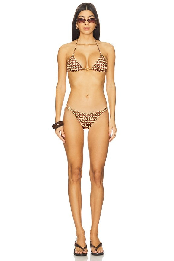 Berry Triangle Bikini Top in Ogee