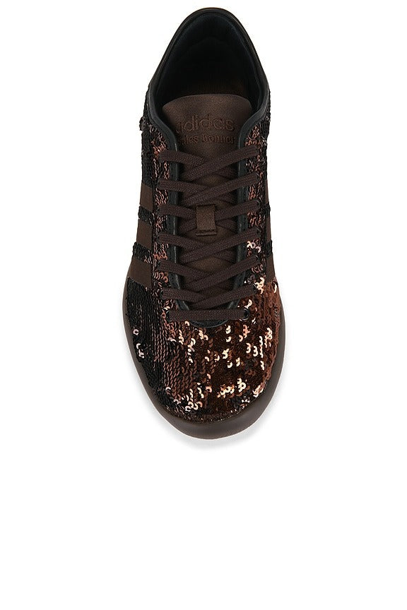 Karintha Sequin Sneaker in Dark Brown