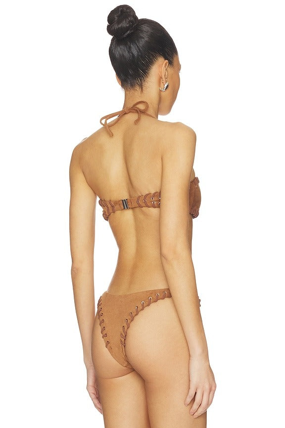 Rio Bikini Top in Tan