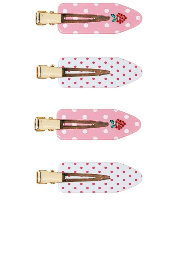 Popstar Clips in Sweet Berry Dot
