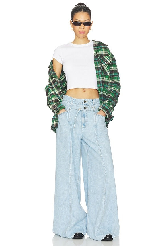 Zoya Wide Leg Jeans in Light Blue