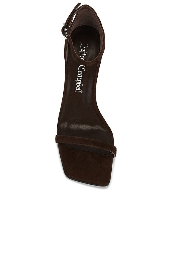 Fermi Wedge Sandal in Brown Suede