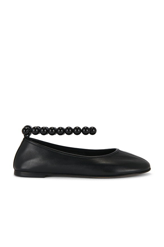Balla Anklet Flat in Black With Bead