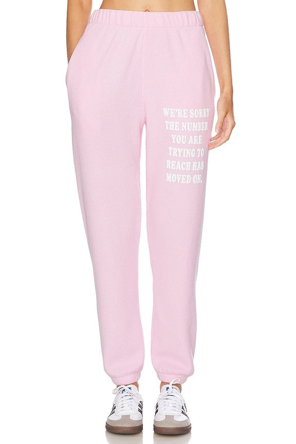 1-800 Revamped Mac Slim Sweatpants in Pink
