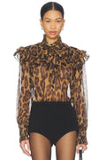 Fiorella Leopard Blouse in Leopard