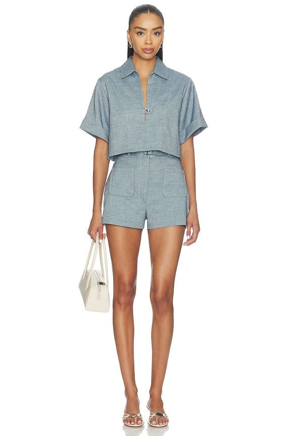 Popover Shirt in Denim