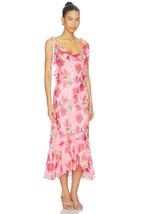 Nissa Dress in Pink Floral