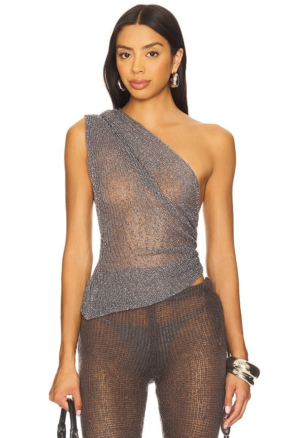 Infinity Multiway Knit Cape in Gunmetal