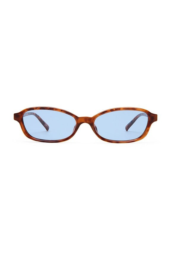 Honey Pot Sunglasses in Amber Tort & Dusty Blue Tint