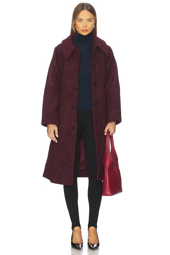 Skylar Coat in Burgundy