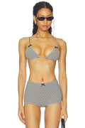 Lilah Top in Black & White Gingham