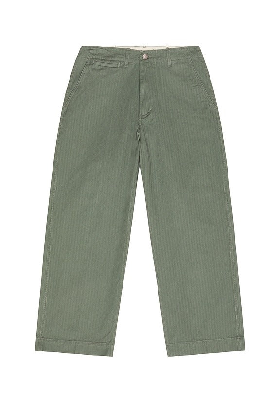 Mil Trousers Herringbone in Sage
