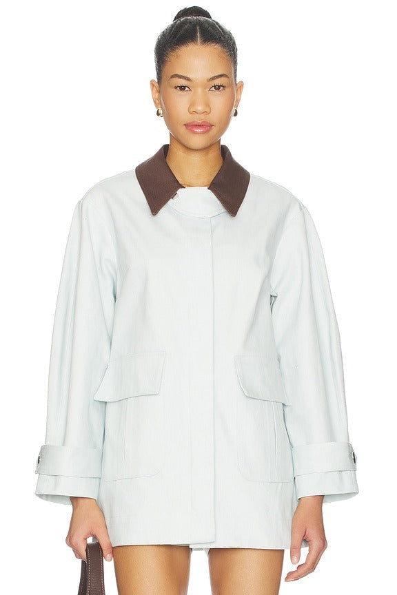 Cargo Barn Jacket in Light Denim