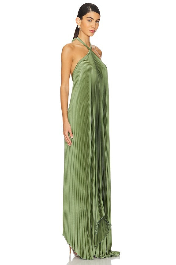 Deesse Gown in Moss