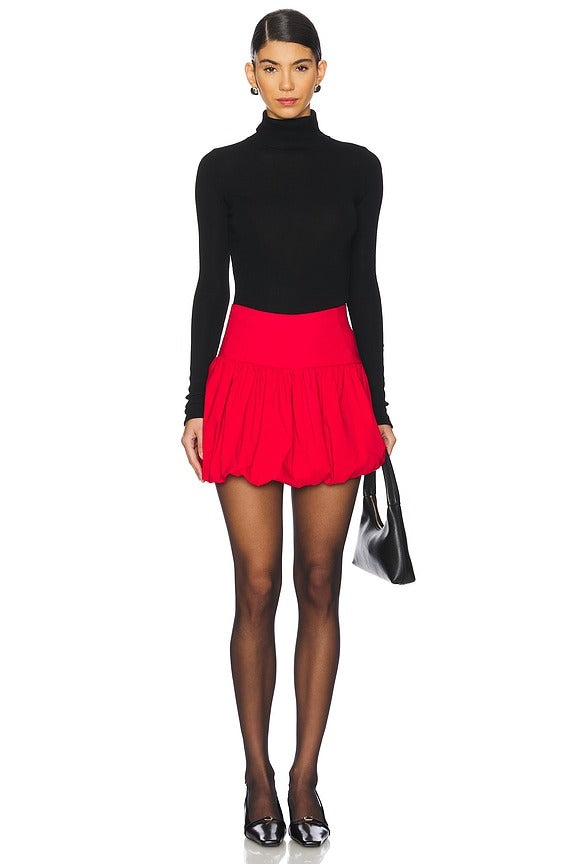 x REVOLVE Elodie Bubble Mini Skirt in Retro Red