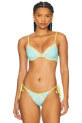 Daisy Balconette Bikini Top in Frozen Daisy Dot