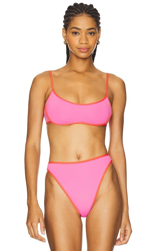 Zella Bikini Top in Bubblegum & Grapefruit