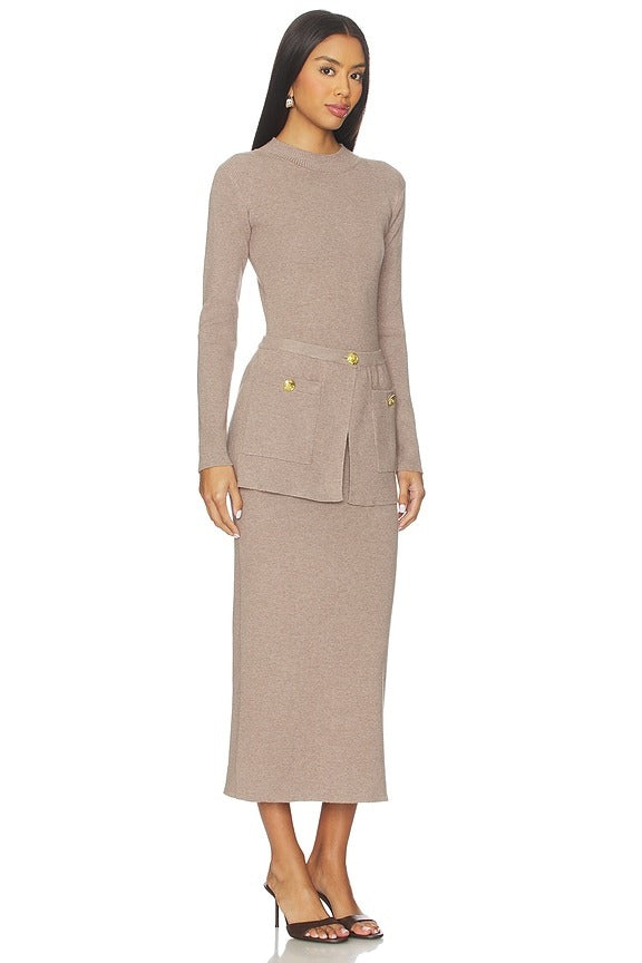 Pearson Knit Dress in Camel