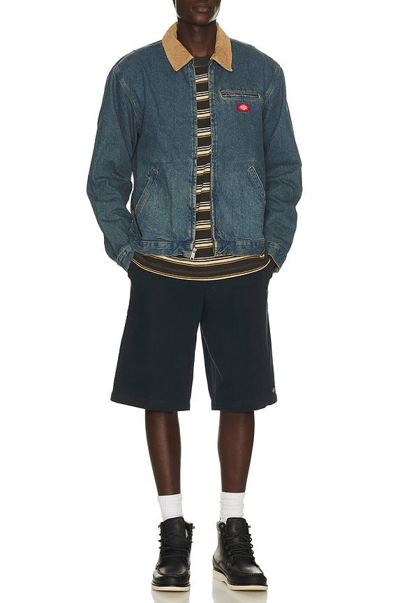 Denim Painter Jacket in Khaki Tinted Blue
