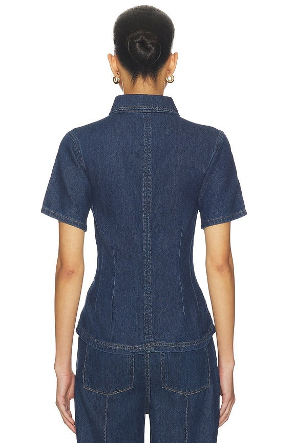 Joice Aura Denim Shirt in Inkwell