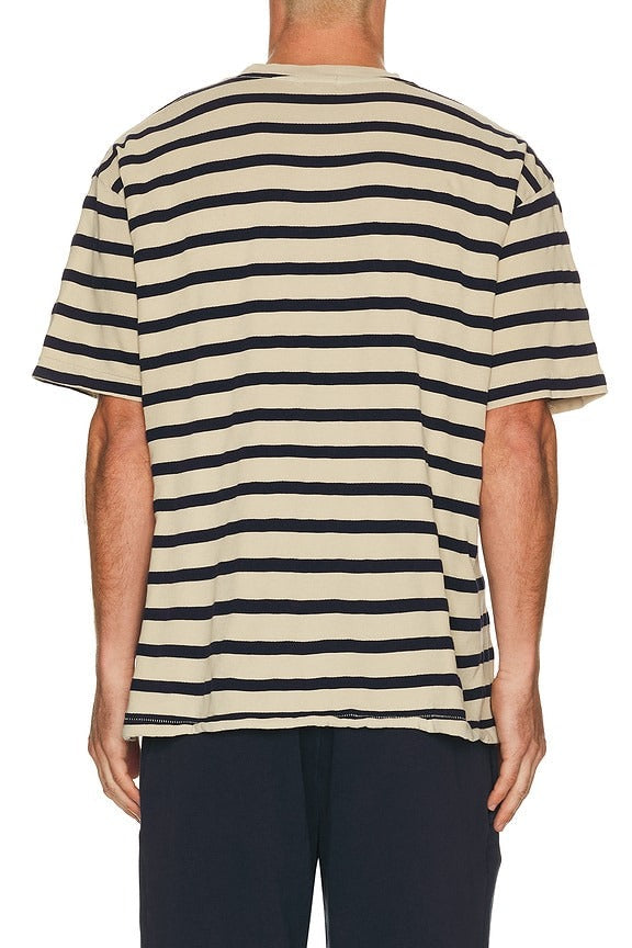 Enzo Striped Tee in Bisque