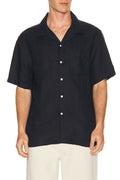 Elio Linen Shirt in JL NAVY