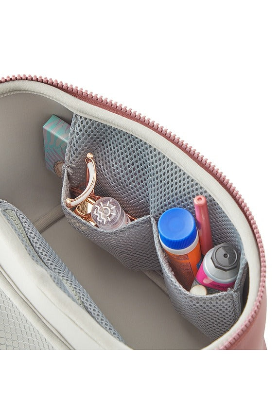 Neoprene Small Neoprene Train Case in Mauve & Stone