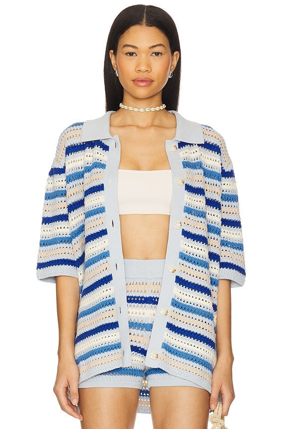 Lucia Cardigan in Blue Multi