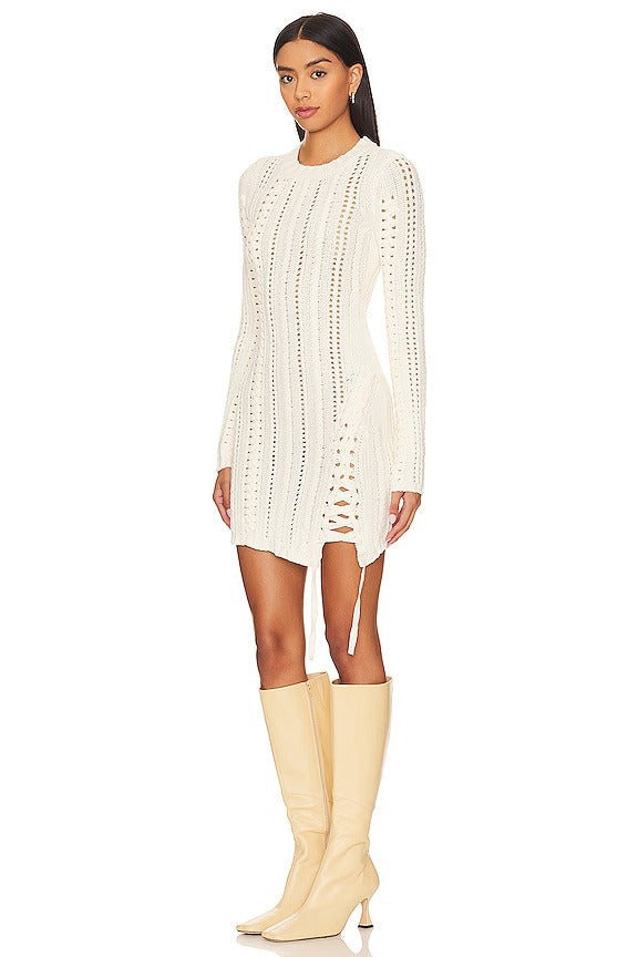Anira Cable Dress in Ivory