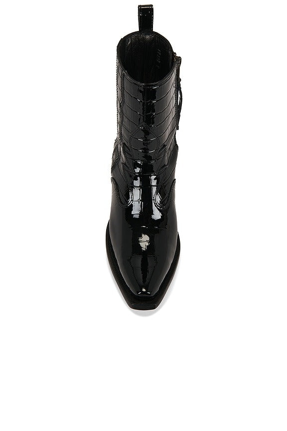 Jade Boots in Luxe Caviar Croc