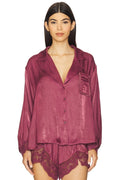 x Intimately FP Midnight Muse Sleep Shirt In Renaissance Rose