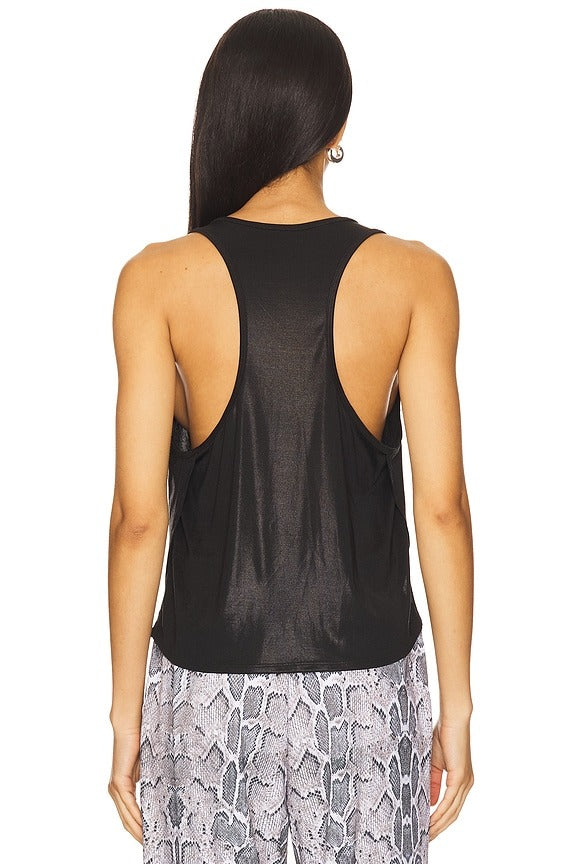 Flare Tank Top in Onyx