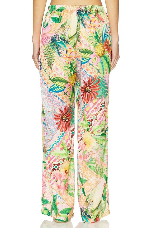 Elastic Waistband Pant in Multicolor